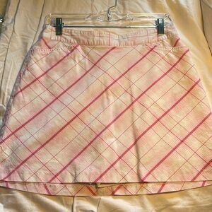 Lady Hagen pink plaid golf skort